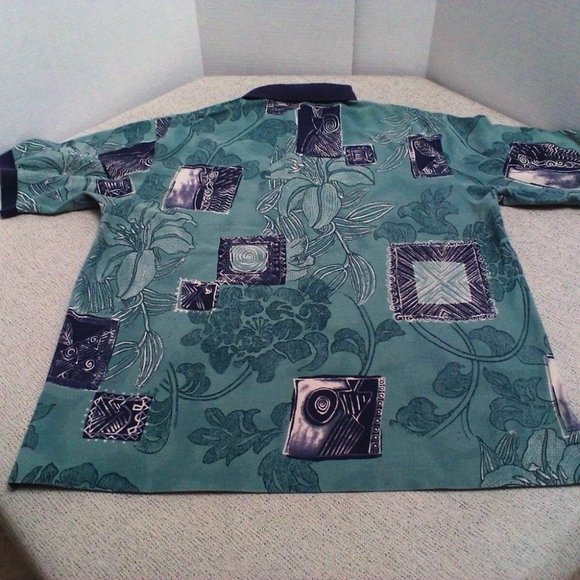 Thomas Wilson Men's Shirt Collar Polo Pullover S/S Cotton 3" Slits Size XL B&T - Picture 4 of 16